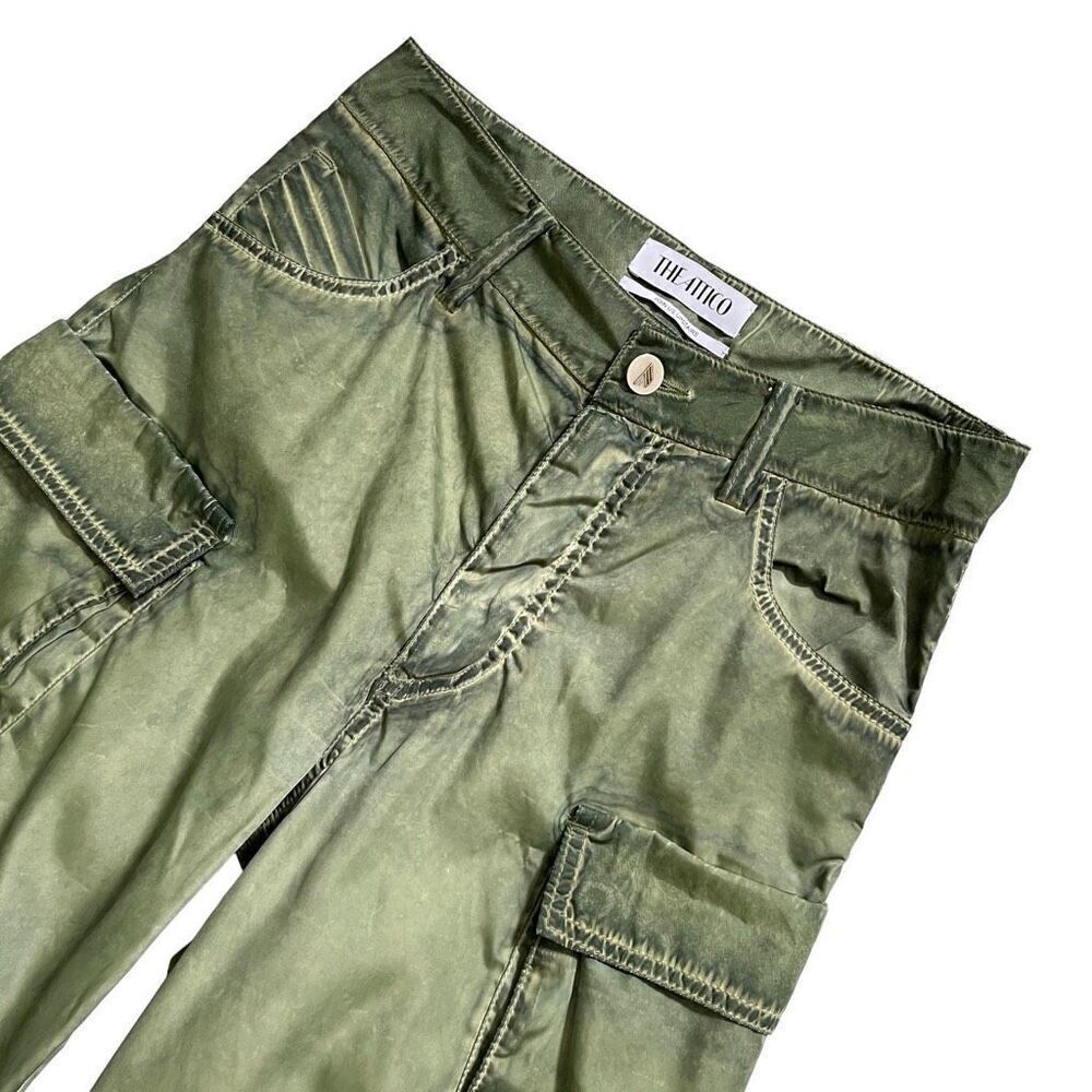THE ATTICO‎ Fern Long Pant in Military Green - Picture 7 of 12